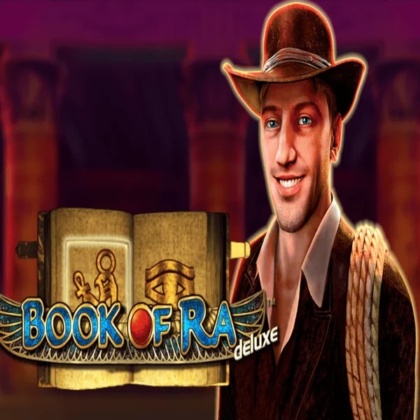 Book of Ra Deluxe logo by Novomatic Pribet Casino
