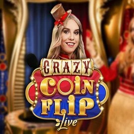 Crazy Coin Flip slot logo by Evolution at Pribet Casino