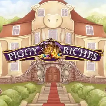 Piggy Riches slot logo by NetEnt at Pribet Casino